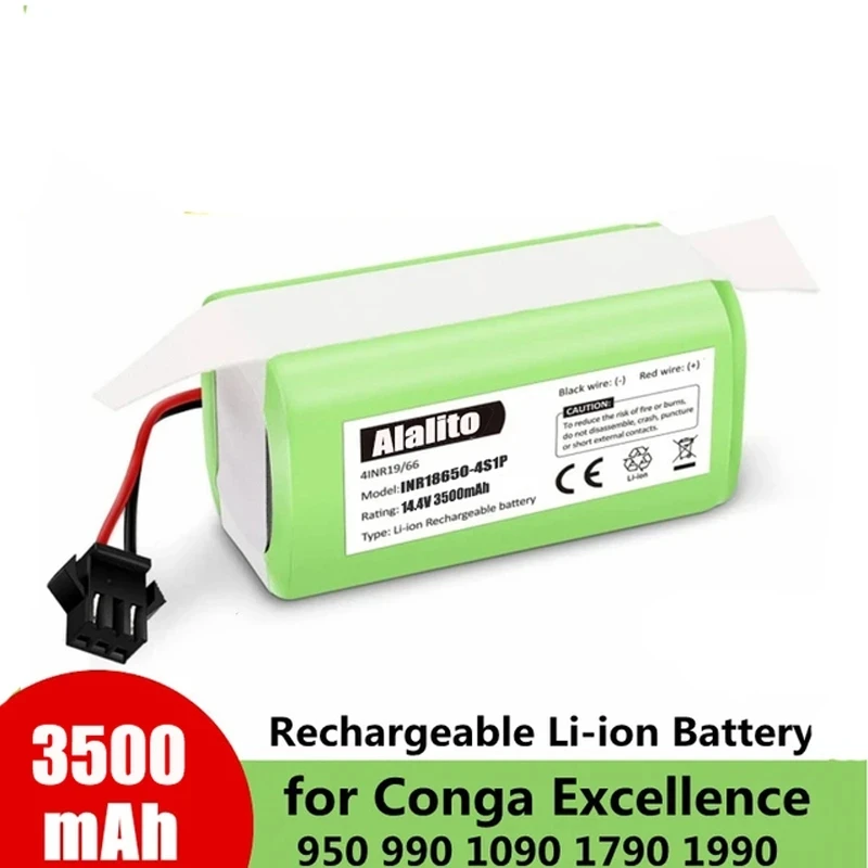 14,4 v 3500 mah Литиево-йонна батерия за Conga Excellence 950 990 1090 1790 1990 Deebot N79S N79 DN622 Eufy Robovac 11 S 12x500