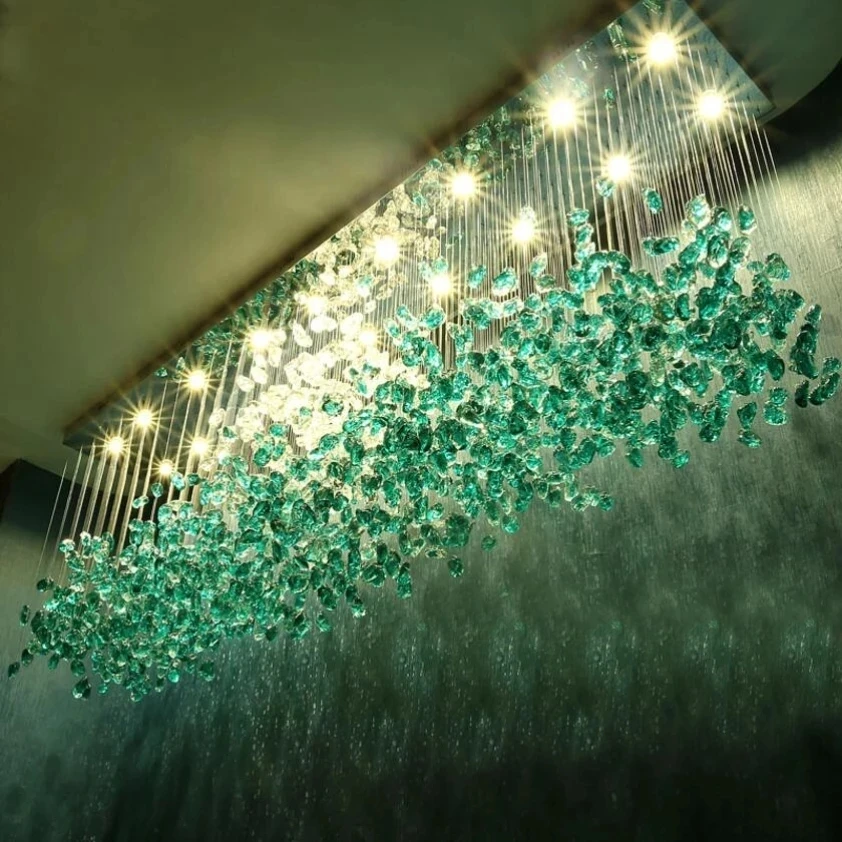 Модерна led керамични полилей във формата на листенца, Скандинавски дизайн Листа Клони Гинко Окачен лампа Осветление за всекидневна Домашна подвесное Украса